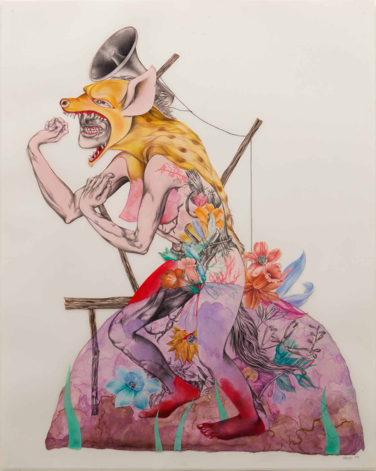 Osvaldo Ramirez Castillo - Dog with Speaker by Head, 2013
