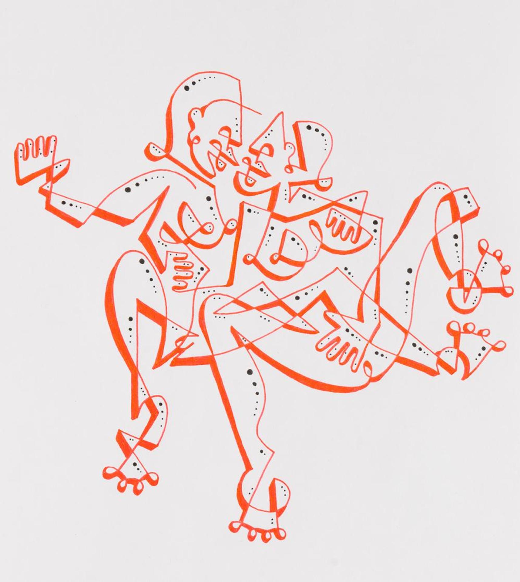 Chad Coombs (1982) - A Single Line - Light Red Couple
