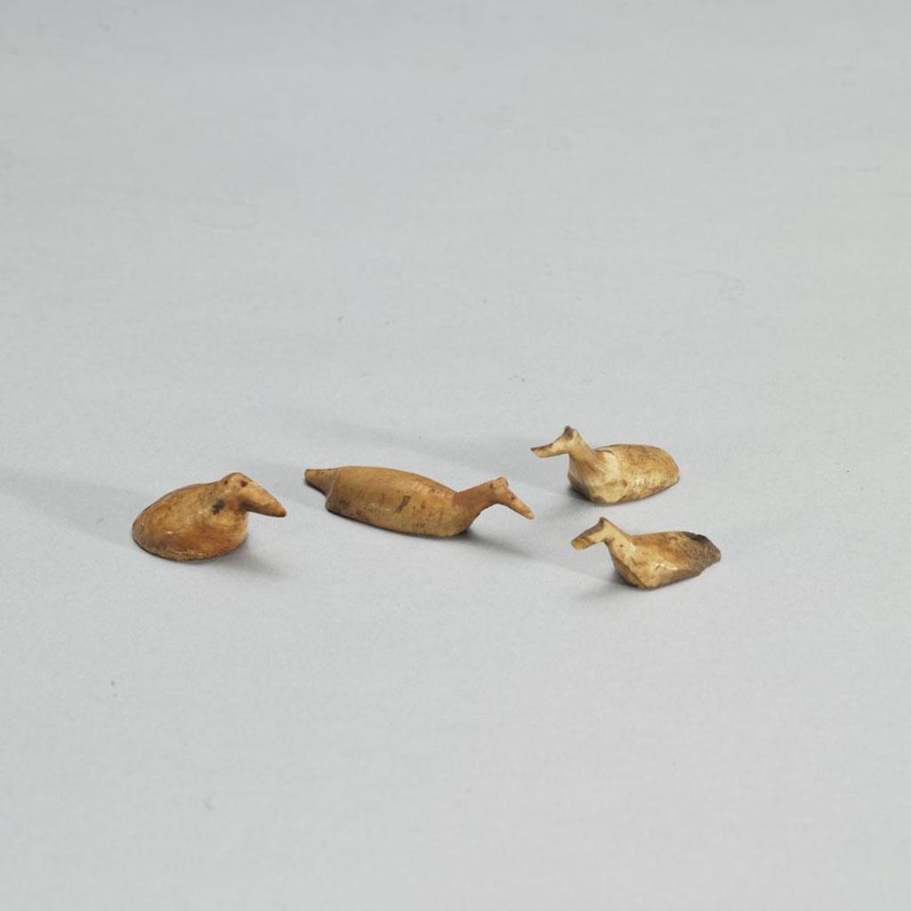 Four Bird Gaming Counters - Ivory