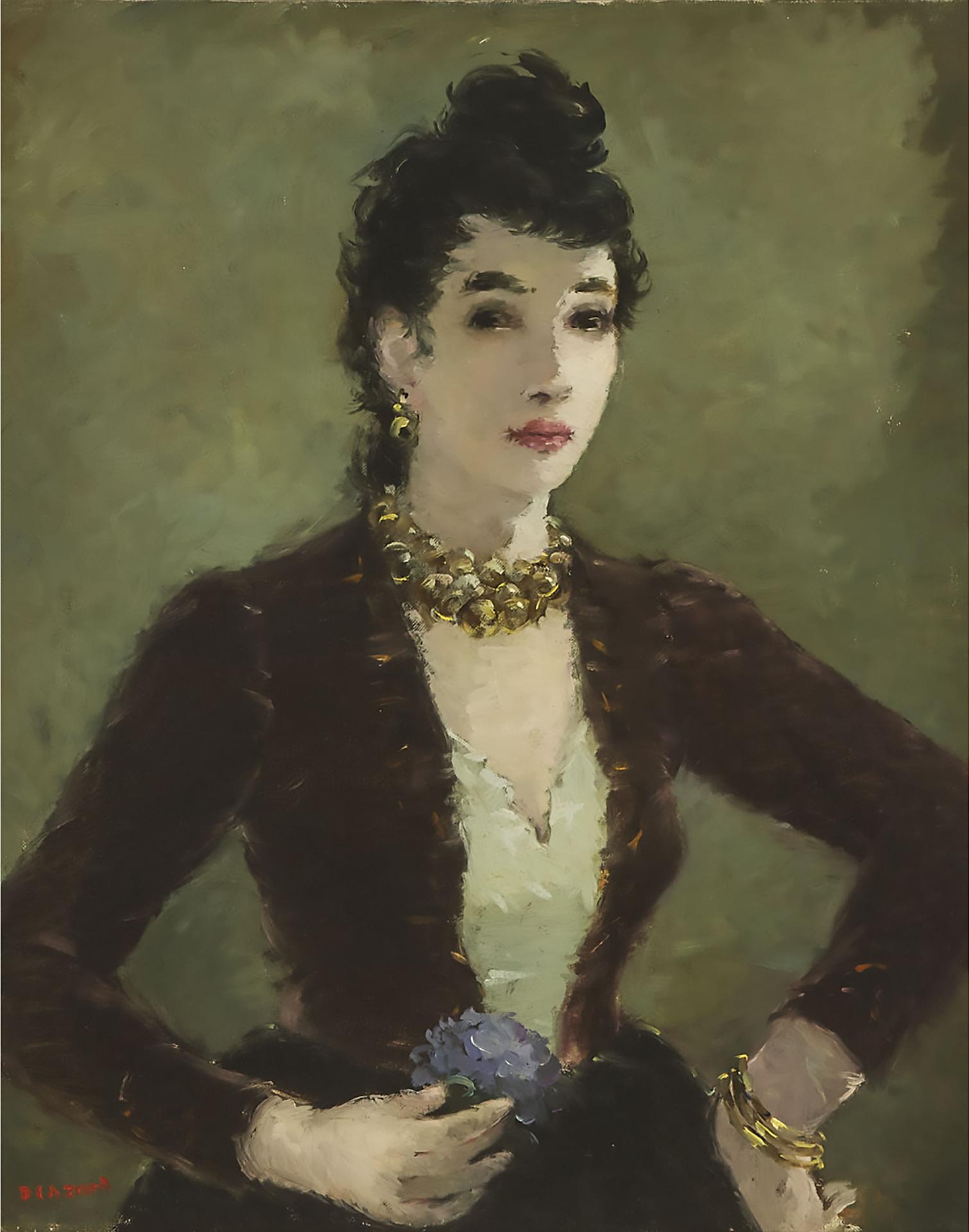 Dietz Edzard (1893-1963) - Portrait Of A Young Lady