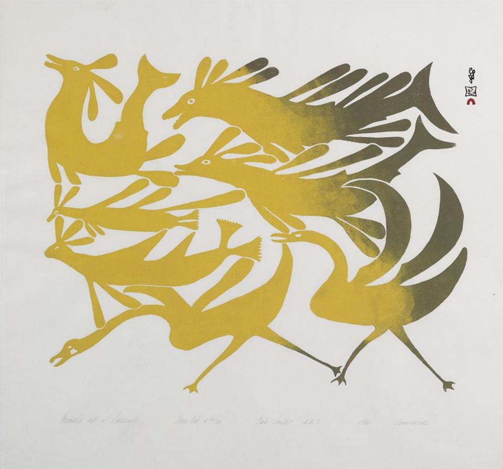 Kenojuak Ashevak (1927-2013) - Animals Out Of Darkness