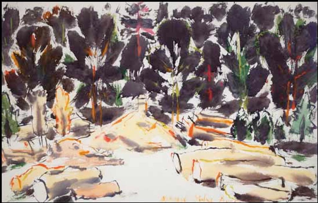 David Browne Milne (1882-1953) - Elm Logs