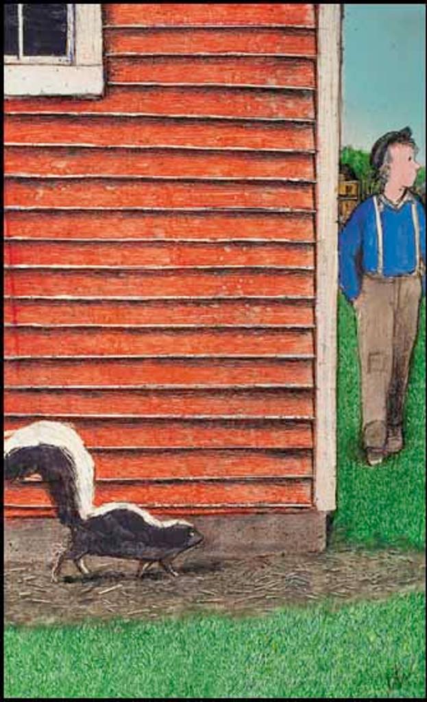 William Kurelek (1927-1977) - Dramatic Encounter Imminent