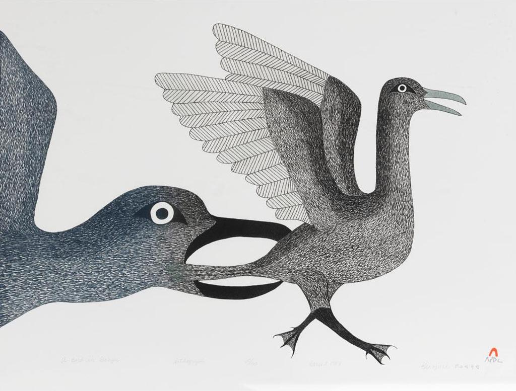 Kenojuak Ashevak (1927-2013) - A Bird In Danger