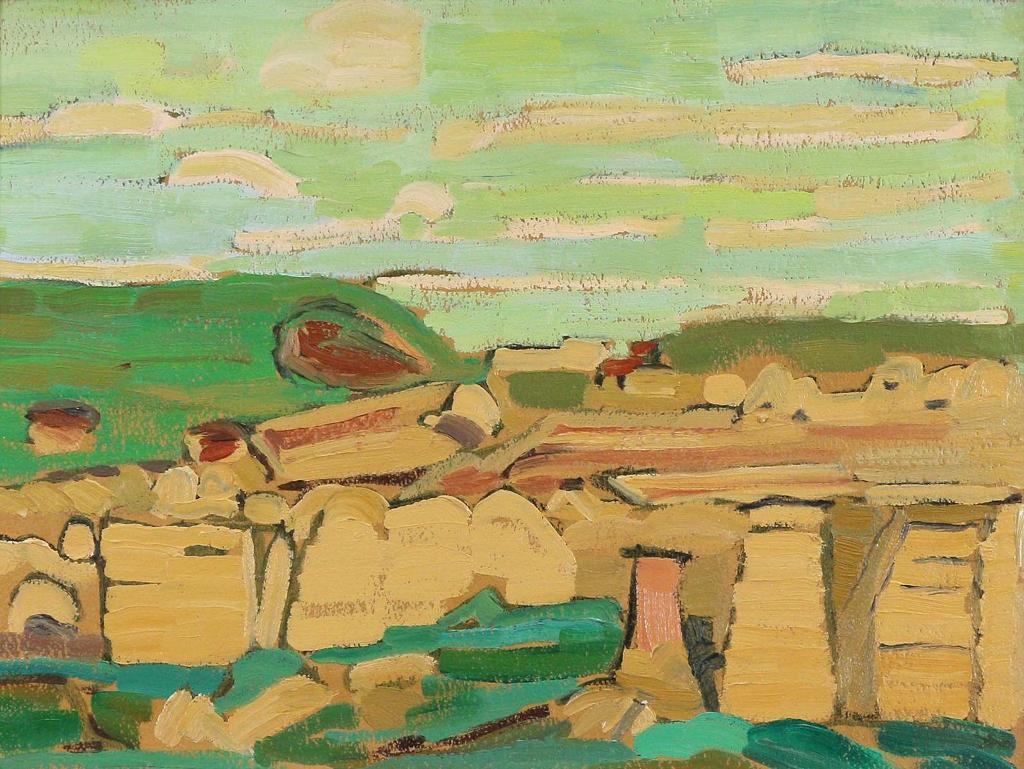 Mary Spice Kerr (1905-1982) - Hoodoos, Writing-On-Stone Park; 1972