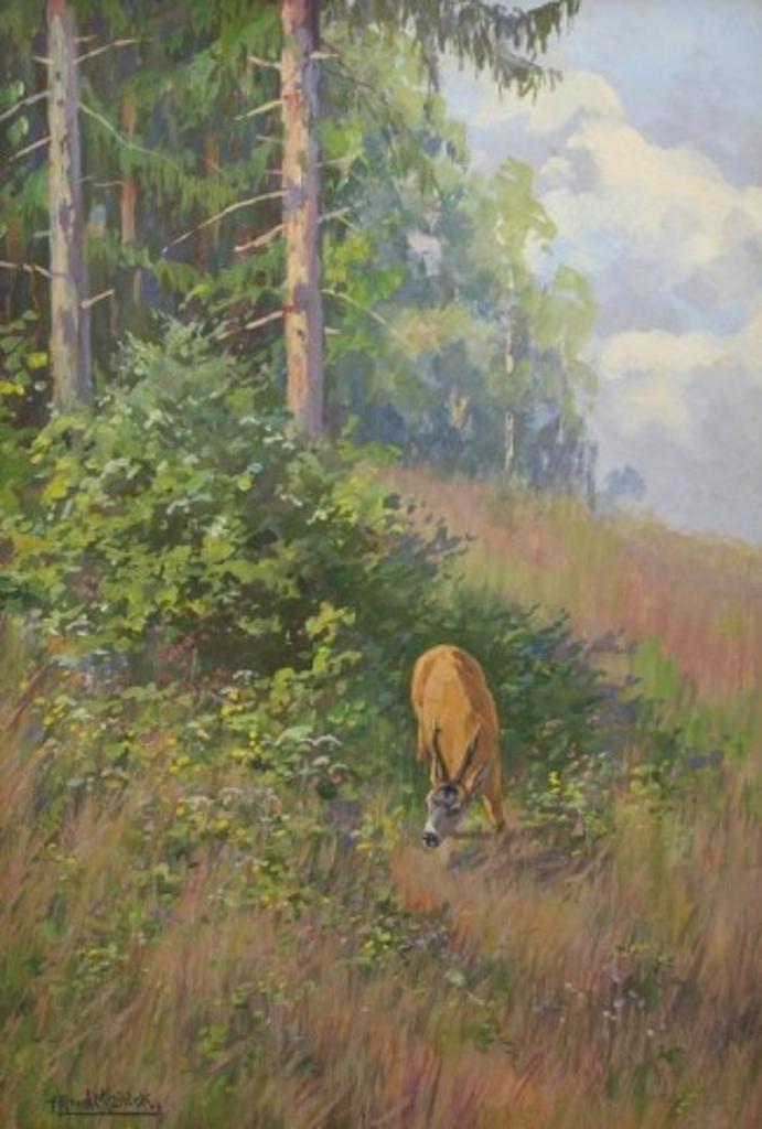 Alfred Mailick (1869) - Stag On A Hillside