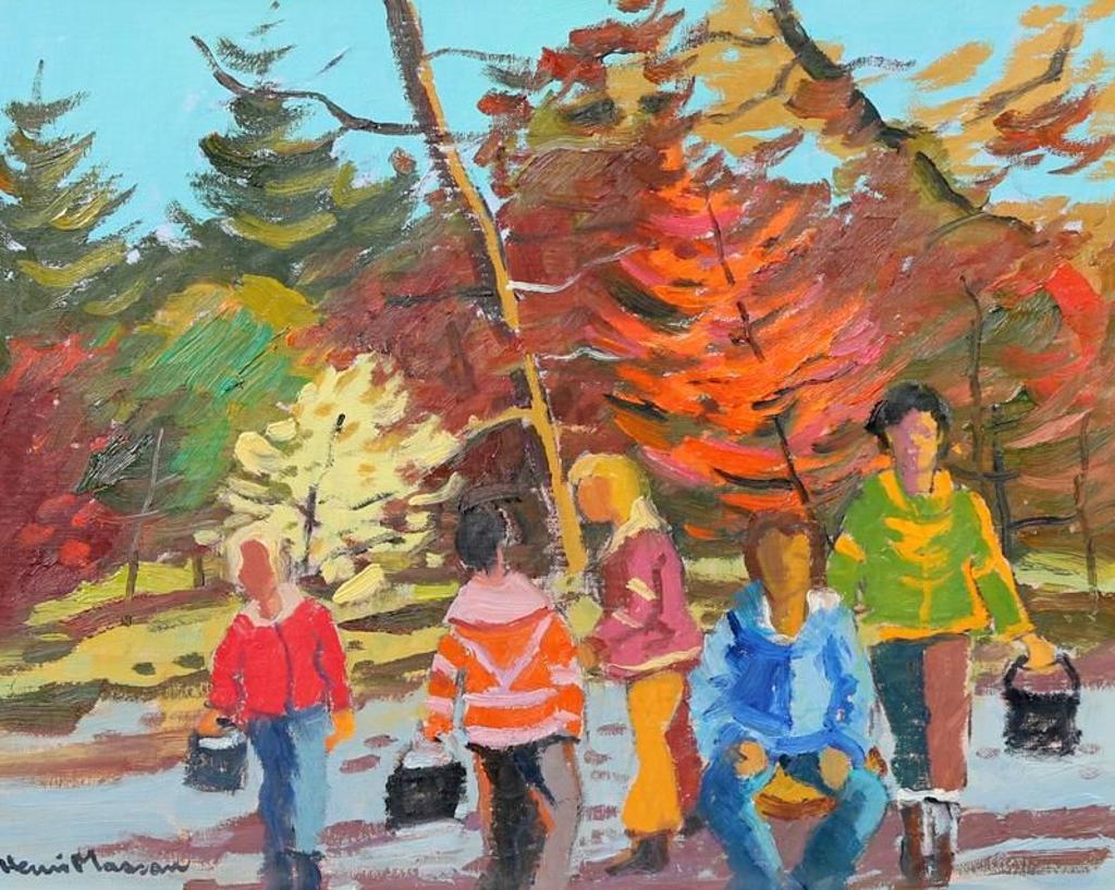Henri Leopold Masson (1907-1996) - Waiting For The School Bus; 1980