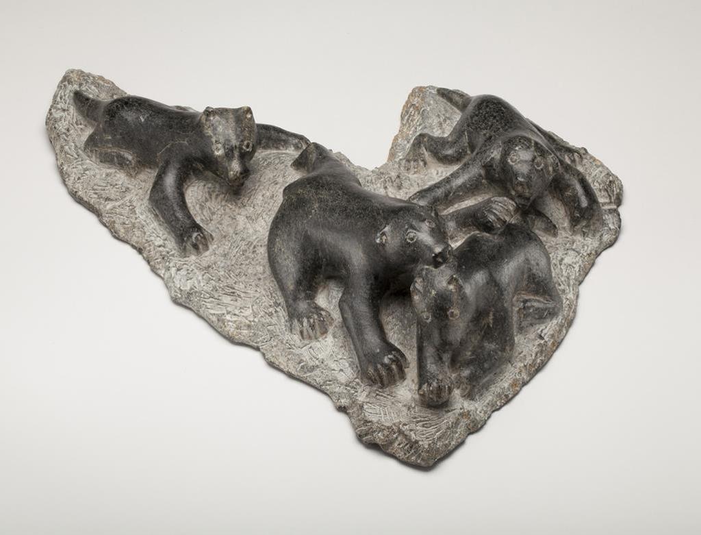 Prime Okalik (1923-2000) - Whale Cove/Rankin Inlet, Dogs at Play, 1968