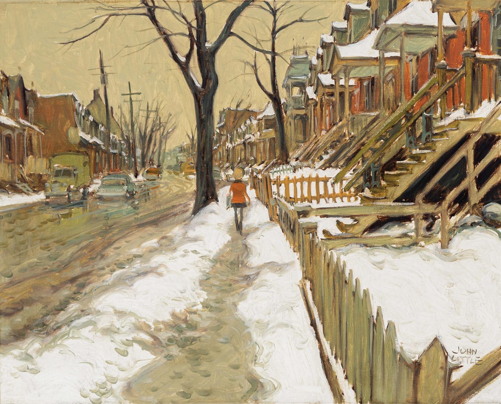 John Geoffrey Caruthers Little (1928-2024) - Winter Afternoon, Coursol Street, Montreal, 1967