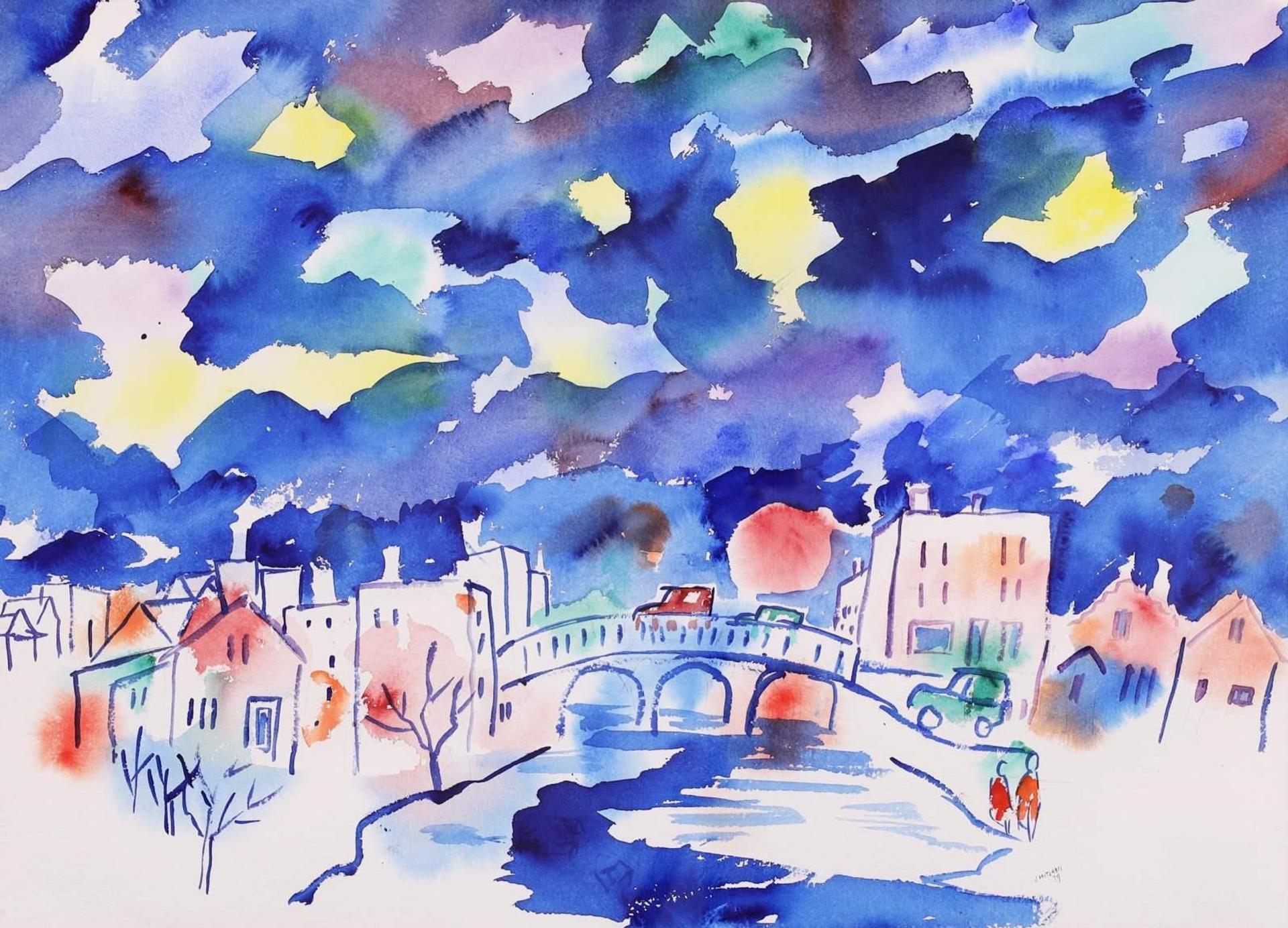 Janet Mitchell (1915-1998) - Going To The North Of Town; 1979