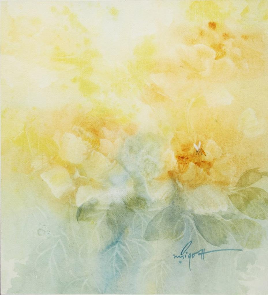 Marjorie Pigott (1904-1990) - Pink Beauty; Yellow Roses