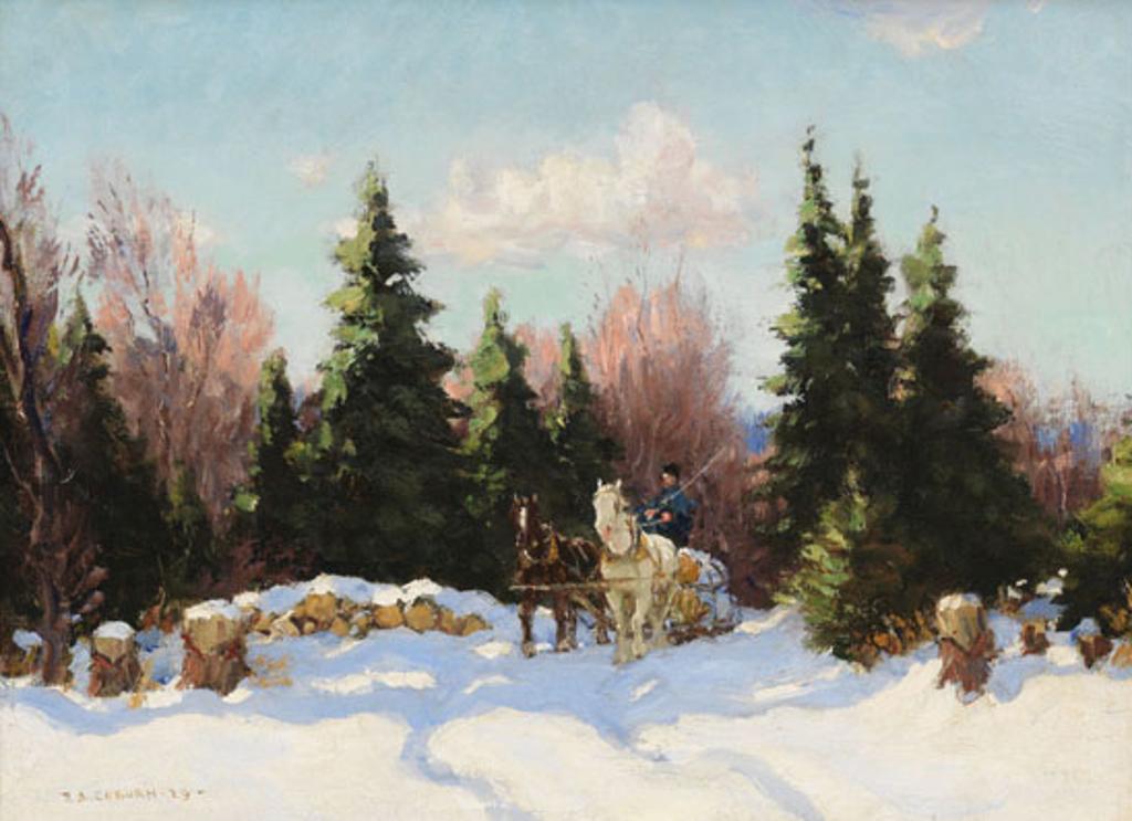 Frederick Simpson Coburn (1871-1960) - Hauling Cordwood