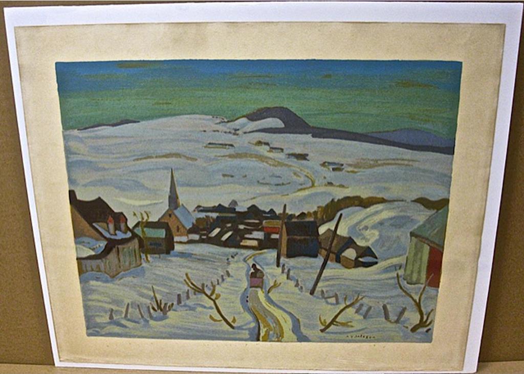 Alexander Young (A. Y.) Jackson (1882-1974) - Caleche Approaching Village At Dusk