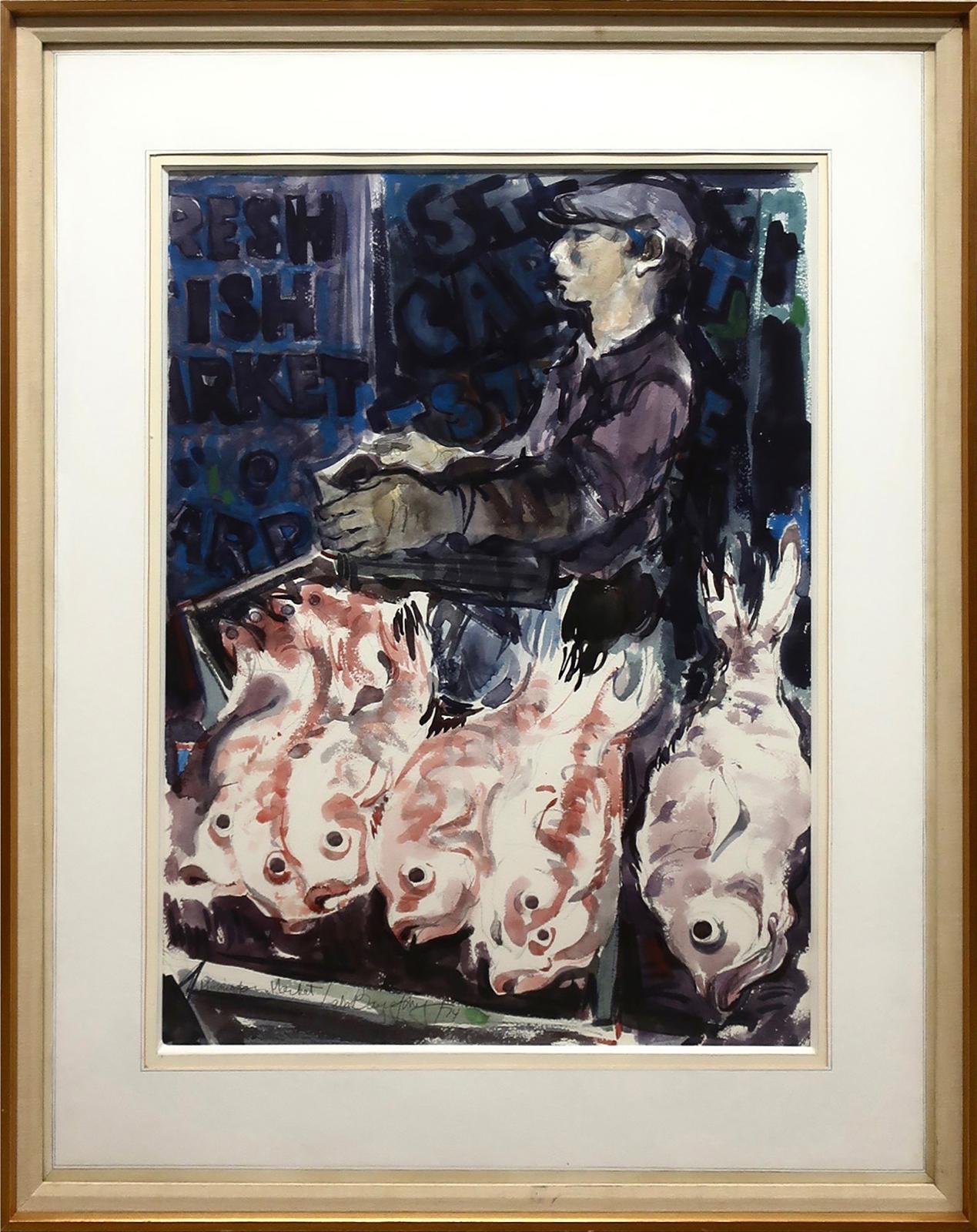 Aba Bayefsky (1923-2001) - Kensington Market, 1974