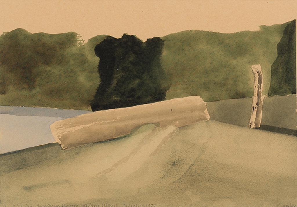 Toni (Norman) Onley (1928-2004) - Beached Log, Montaque Harbour, Galiano Island