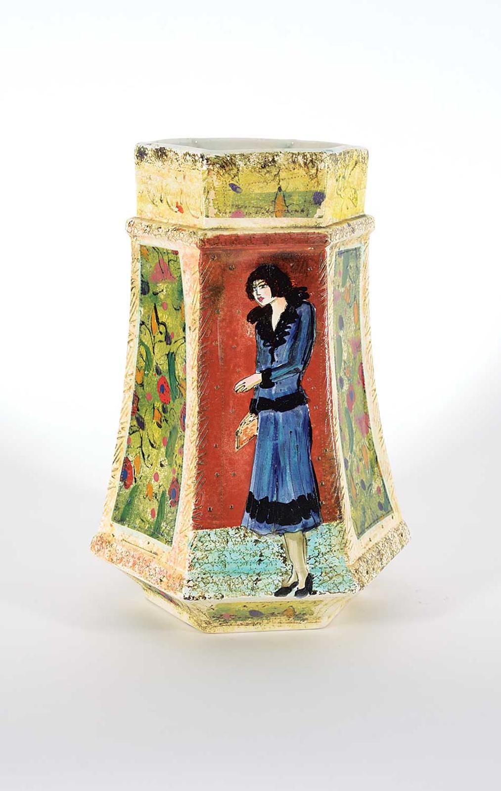 Harriet Hiemstra - Untitled - Vase with Women and Flowers
