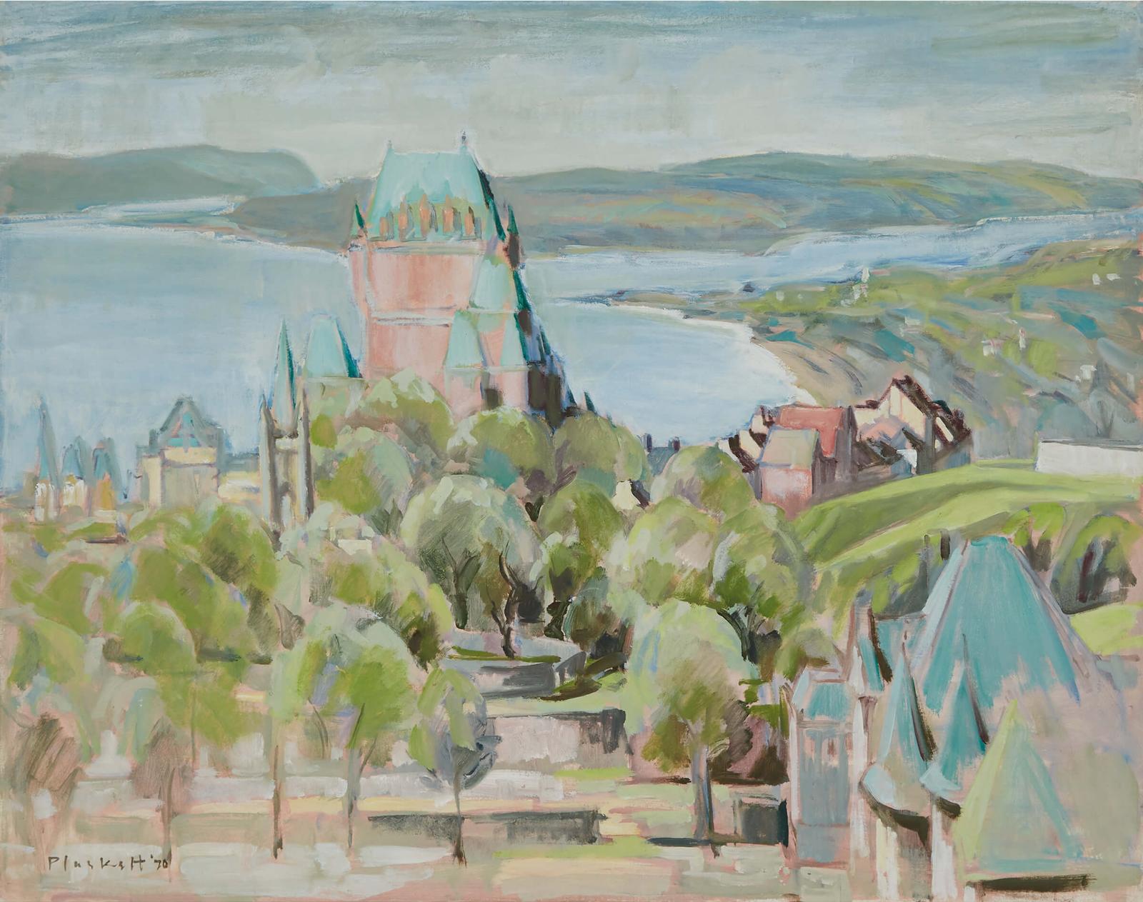 Joseph (Joe) Francis Plaskett (1918-2014) - Cityscape With Copper Rooftops