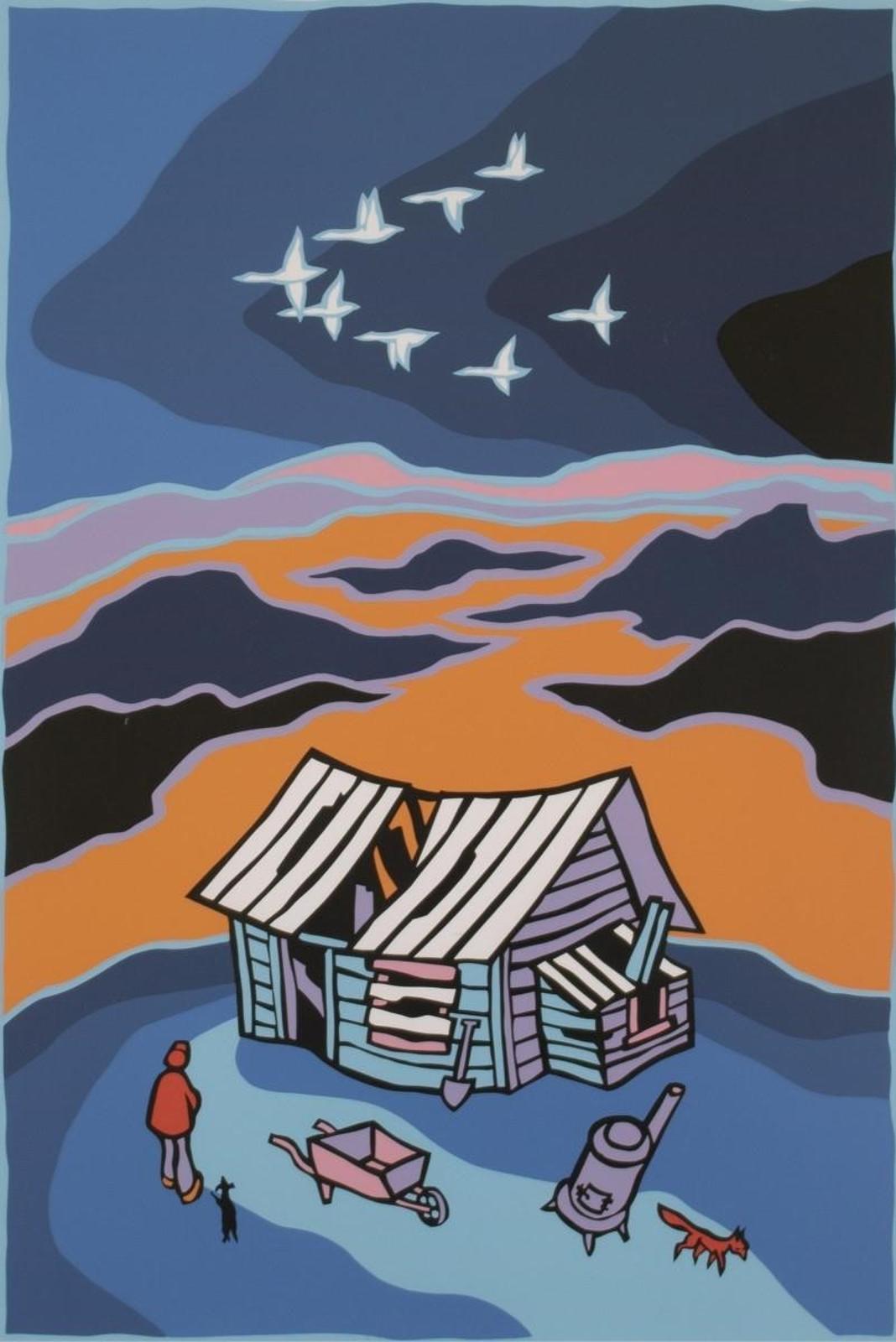 Ted Harrison (1926-2015) - Flight South; 1985