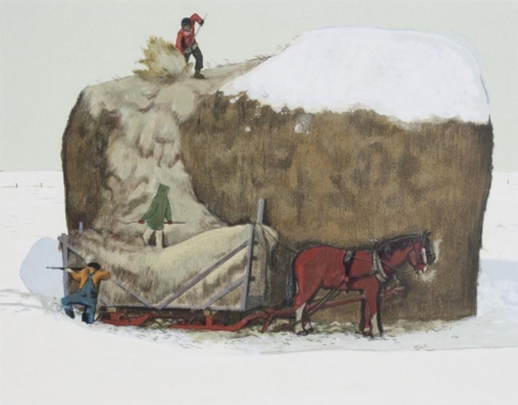 William Kurelek (1927-1977) - Loading Hay