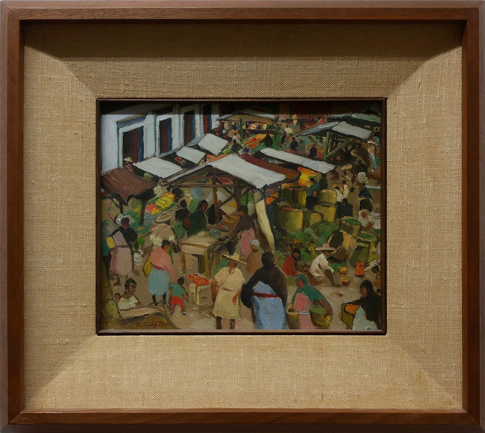 Frederick Bourchier Taylor (1906-1987) - In The Market - San Cristobel Las Casas, Chiapas, Mexico