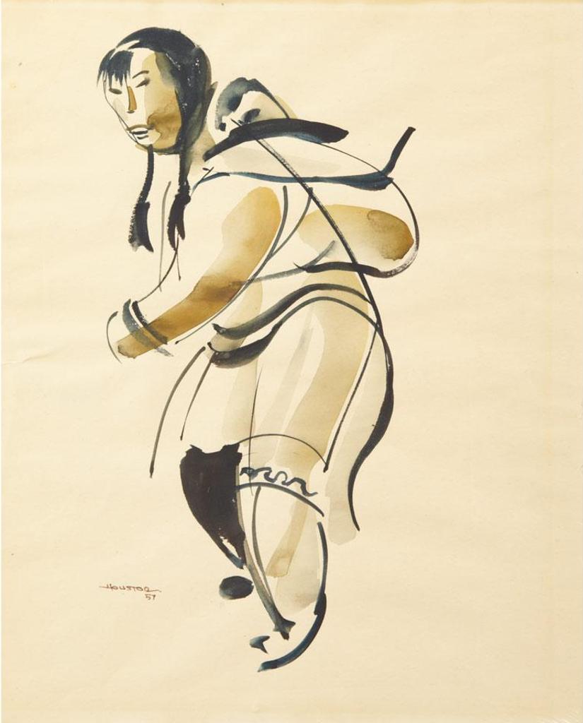 James Archibald Houston (1921-2005) - Untitled (Mother And Child); Untitled (Hunters)