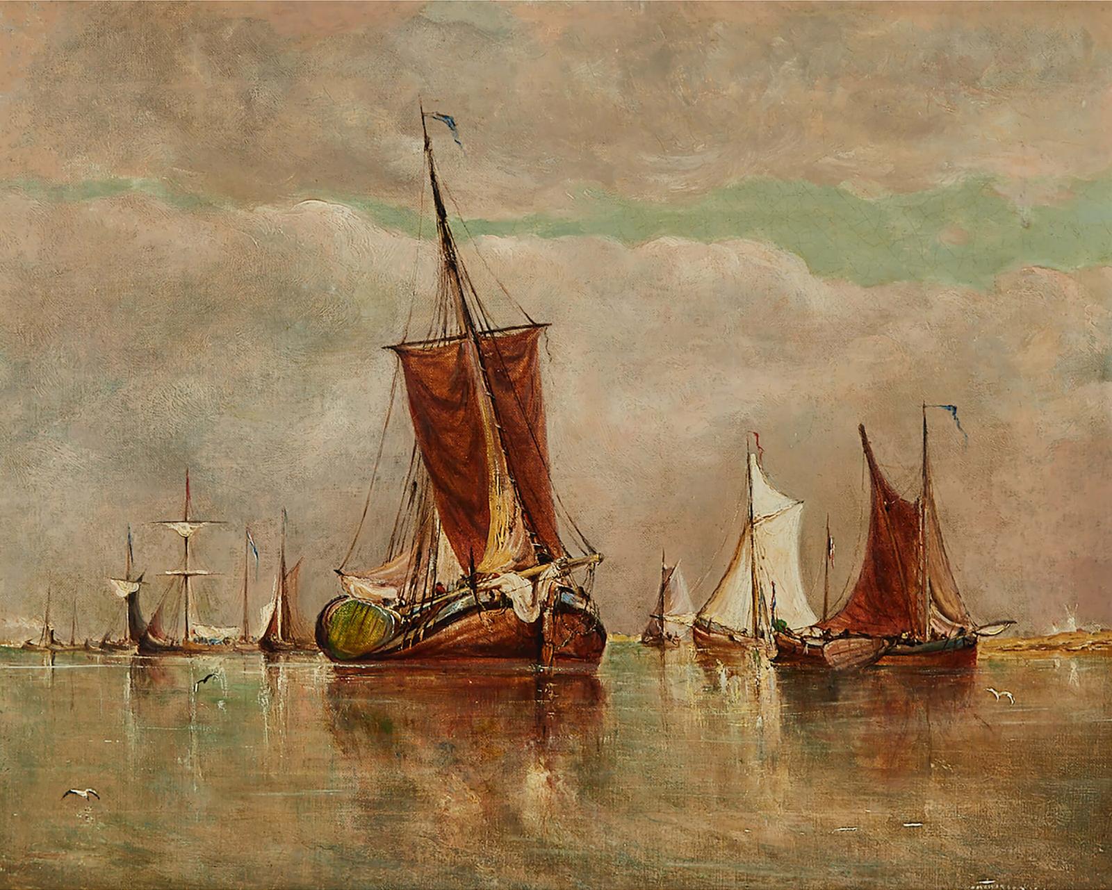 Paul Jean Clays (1819-1900) - On The Maas, Holland