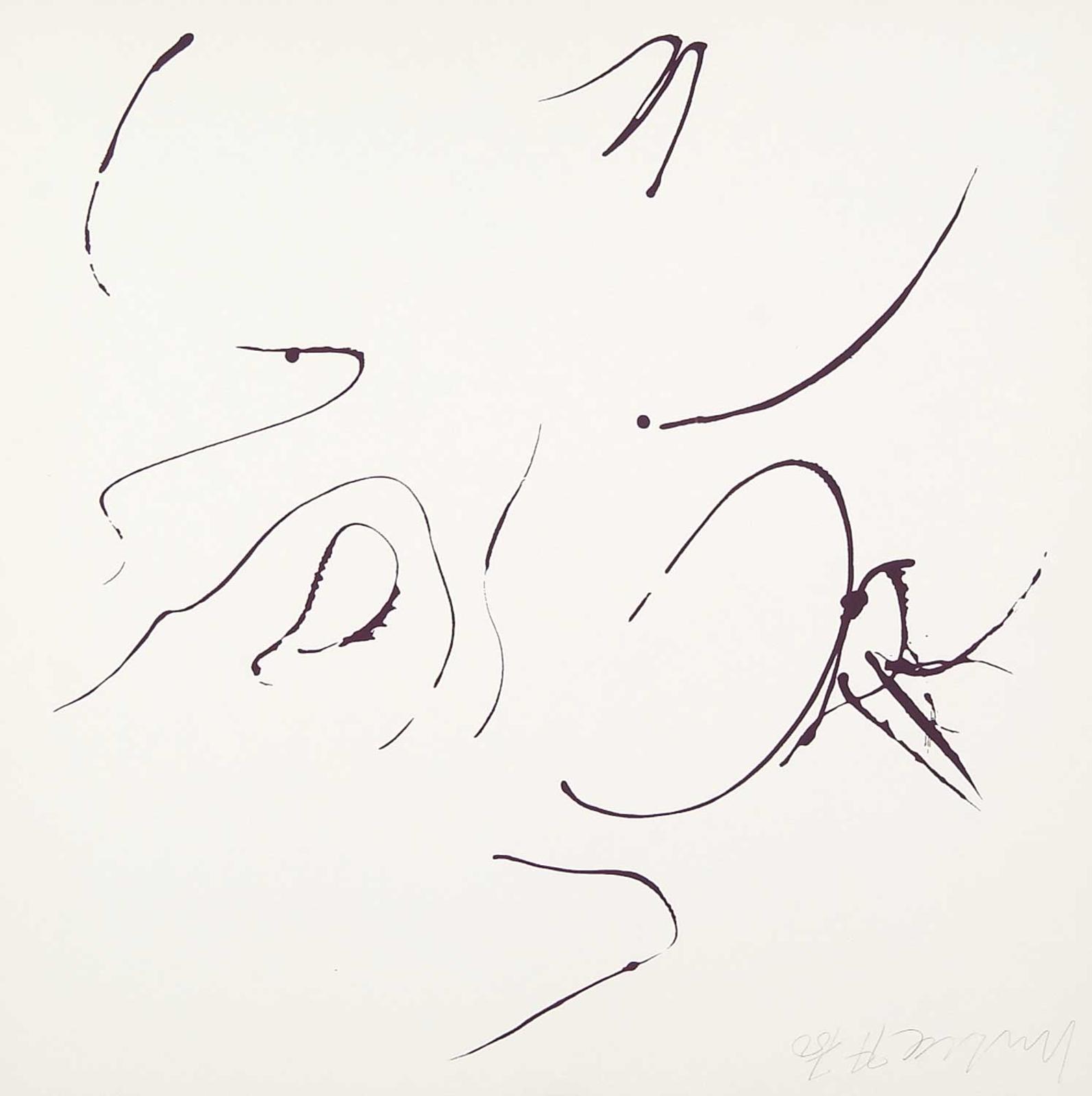 Robert Nelson Markle (1936-1990) - Untitled - Purple Abstract  #7/100