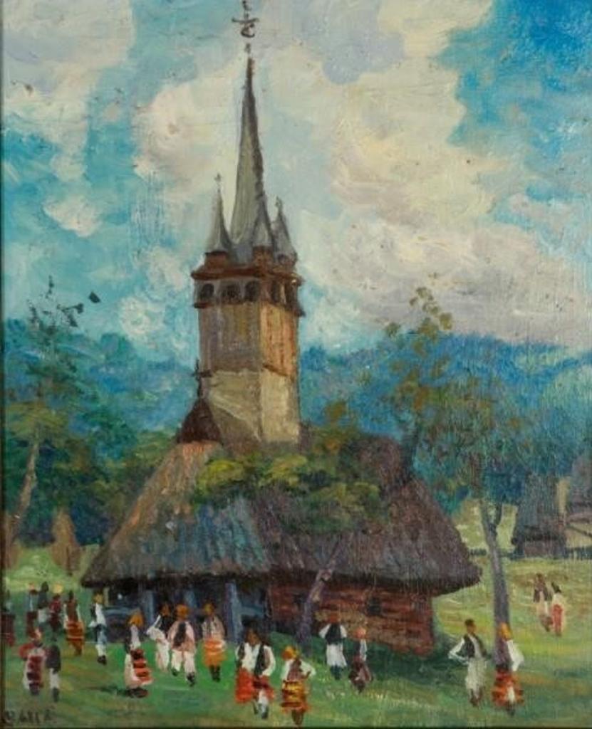 Jozsef Balla (1910-1991) - Landscape from Maramures