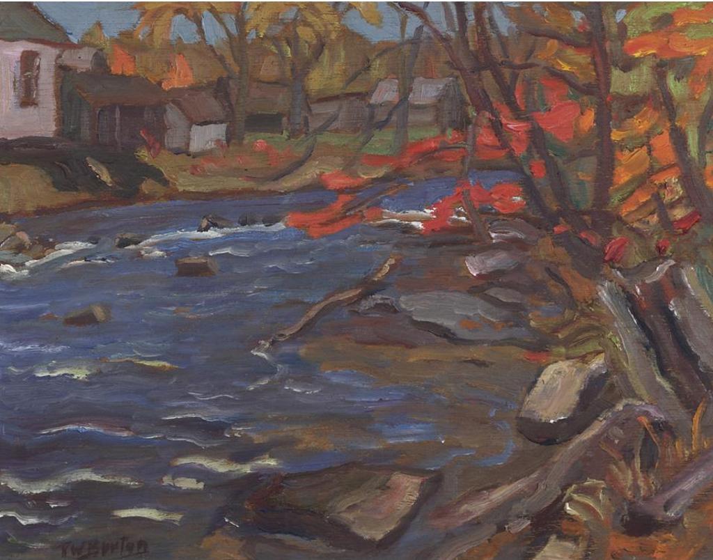 Ralph Wallace Burton (1905-1983) - Old Mill Property, Glen Tay River, Near Perth, Ont, 1973