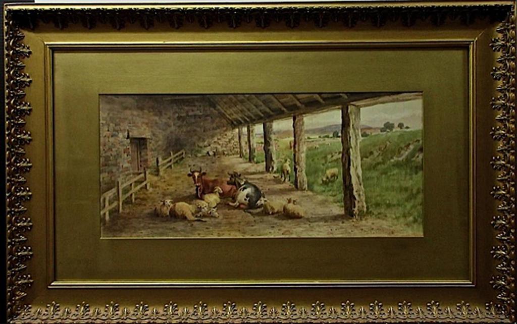 Thomas Mower Martin (1838-1934) - Cattle & Sheep At Rest