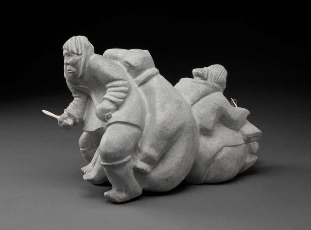 Sammy Kaitak (1926-2004) - Hunter with Captured Bear,