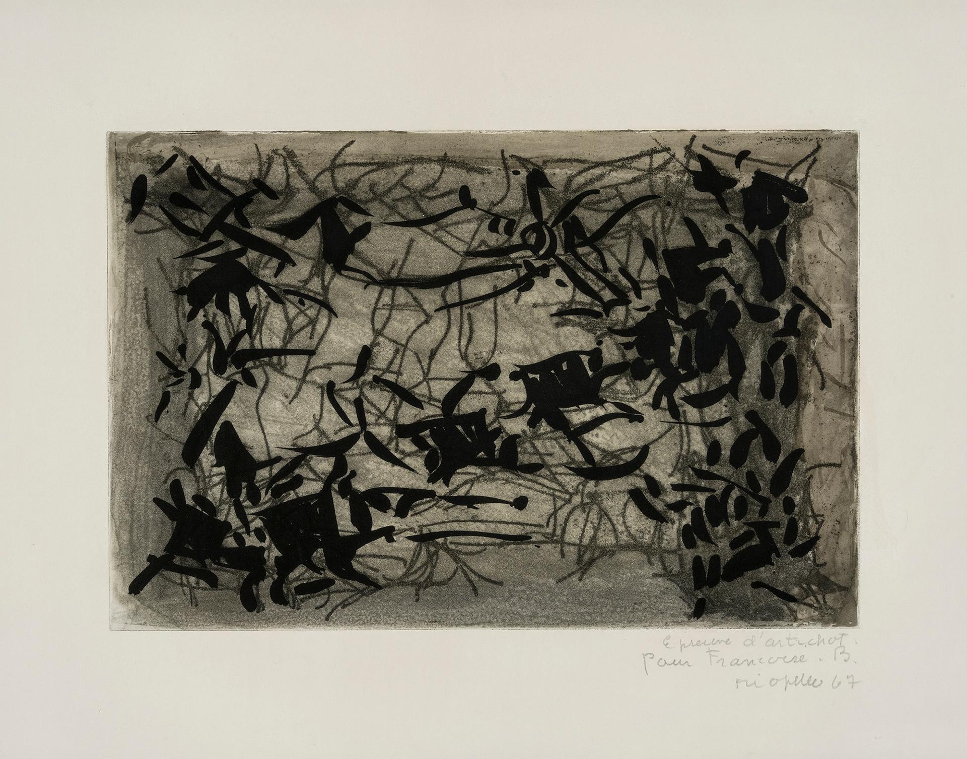 Jean-Paul Riopelle (1923-2002) - Épreuve d'artichot (Essai de 