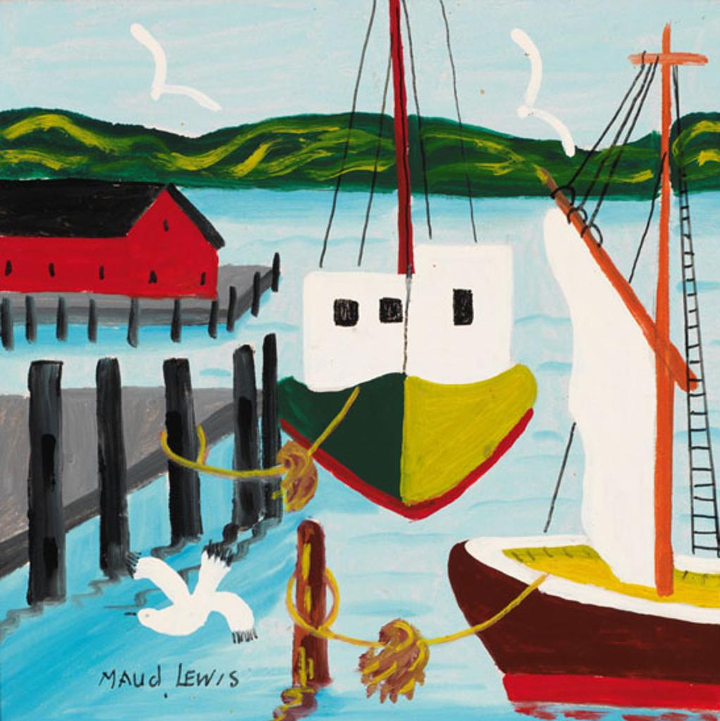 Maud Kathleen Lewis (1903-1970) - Dock Scene