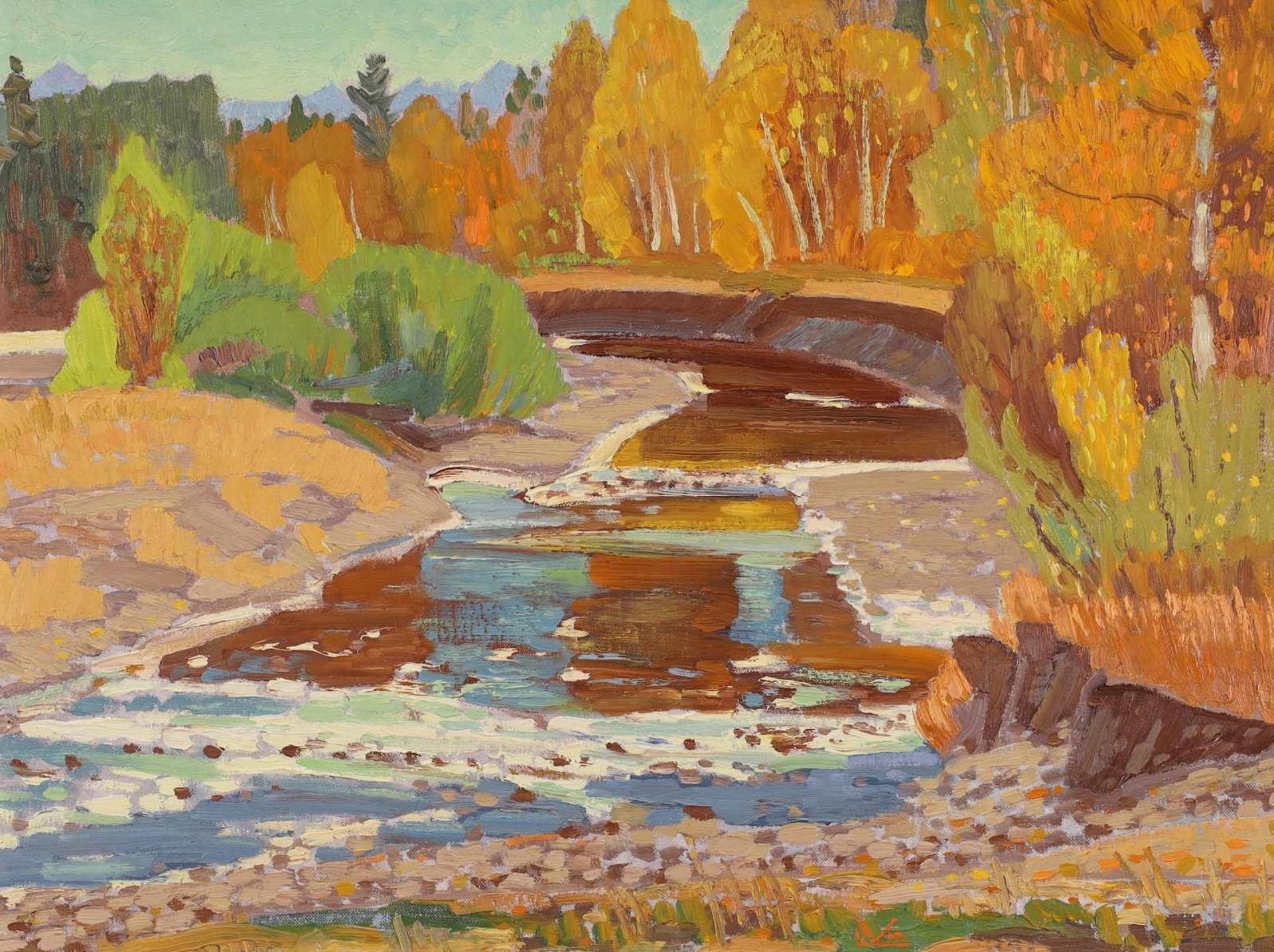 Illingworth Holey (Buck) Kerr (1905-1989) - Creek West Of Millarville; 1970