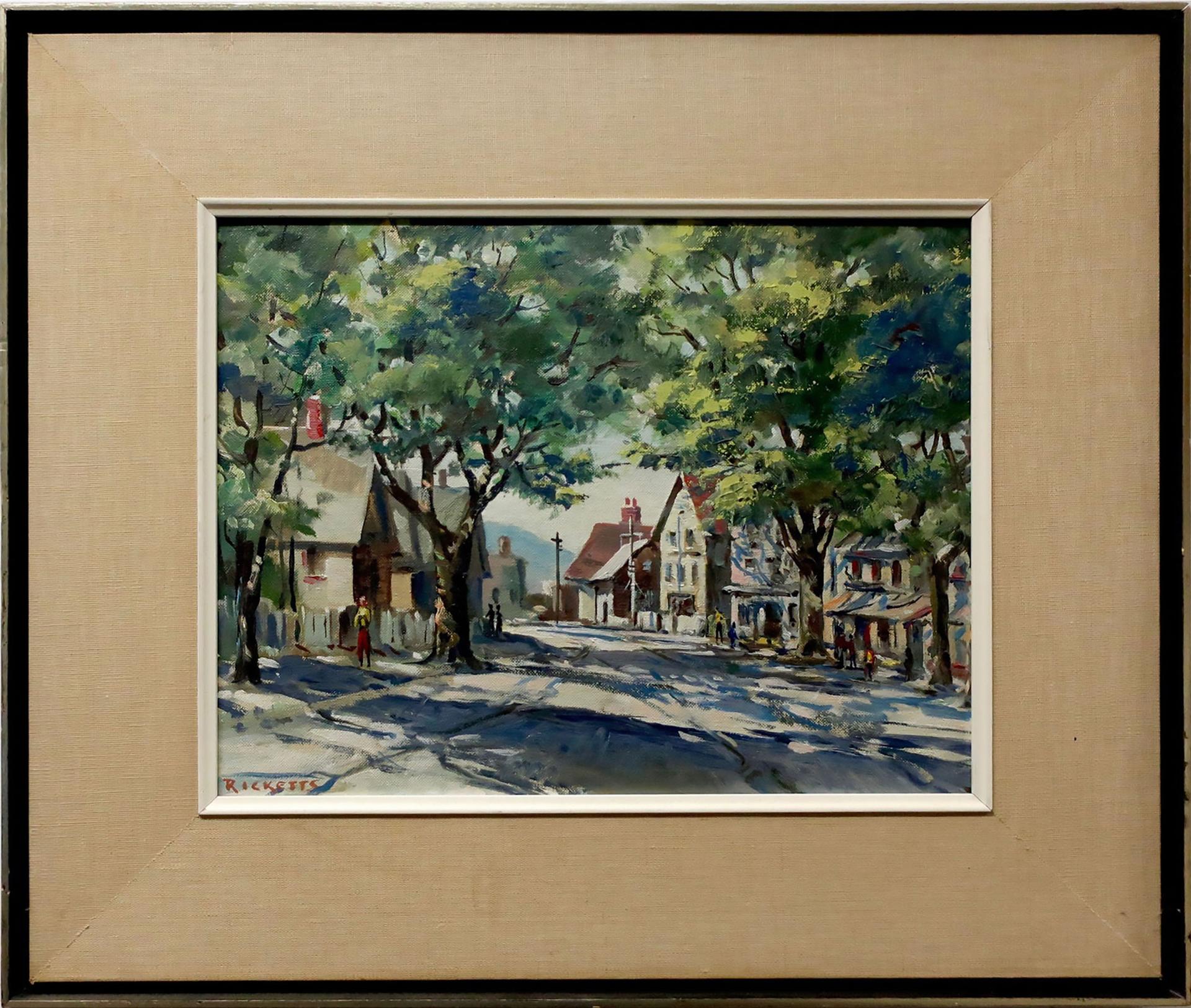 Harry Ricketts (1901) - Untitled (Sunlit Street Scene)