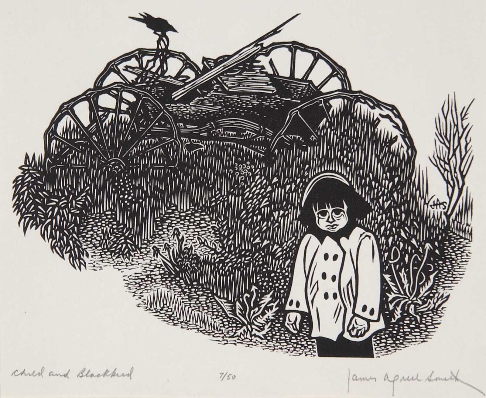 James Agrell Smith (1913-1988) - Child and Blackbird  #7/50
