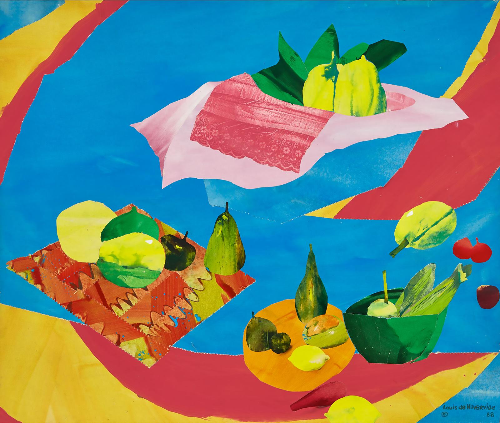 Louis de Niverville (1933-2019) - Still Life With Passion Fruit, 1988
