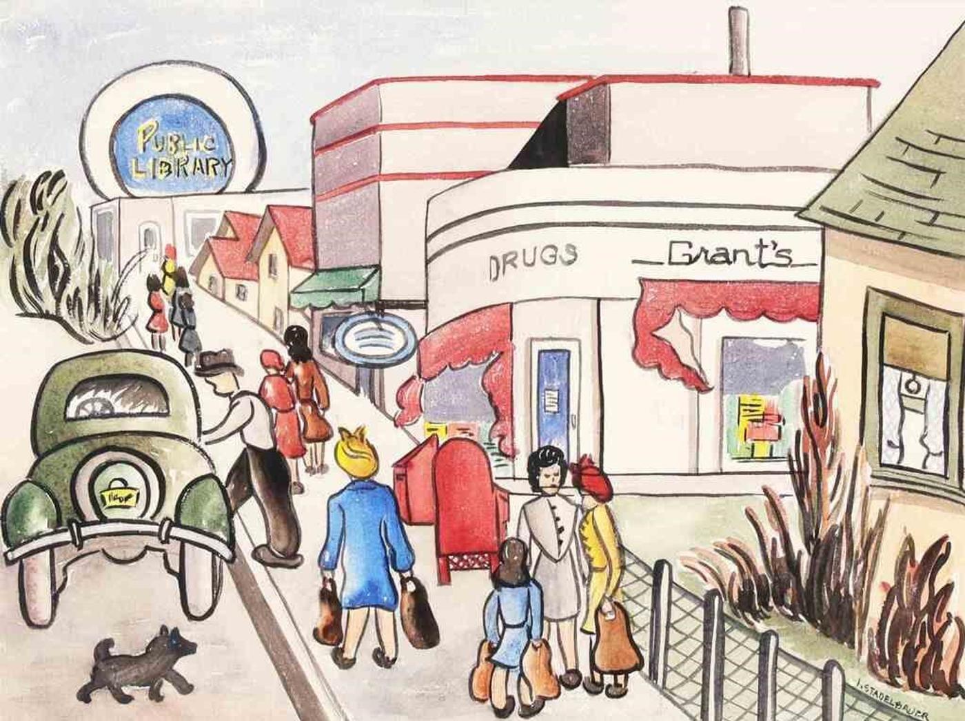 Isabel Stadelbauer (1909-2004) - Grants Drug Store, Center Street N., Calgary; 1940