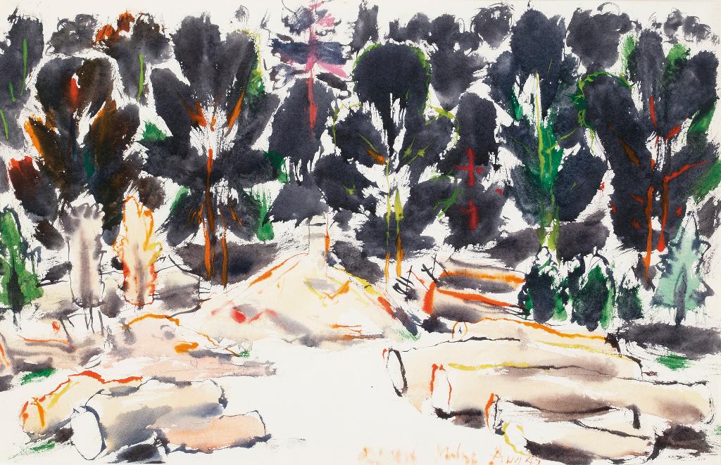 David Browne Milne (1882-1953) - Elm Logs