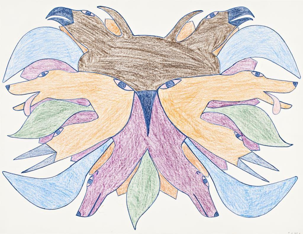 Kenojuak Ashevak (1927-2013) - Untitled (Owl Spirit), Mid 1960s