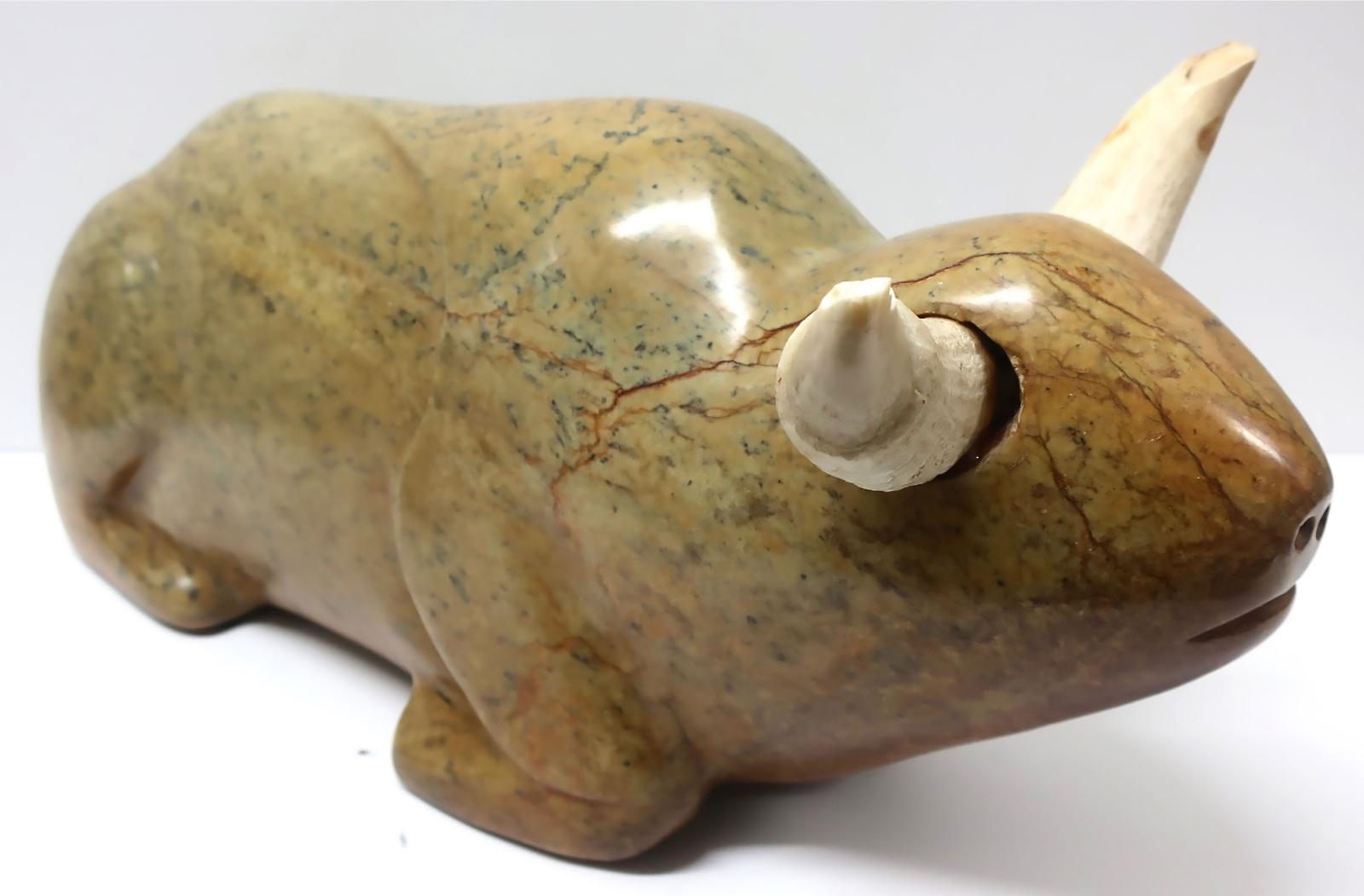 Henry Kataquapit - Buffalo With Whale Teeth