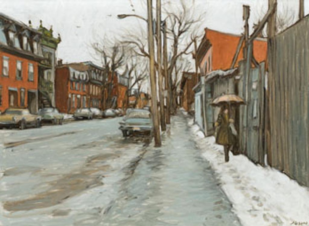 John Geoffrey Caruthers Little (1928-2024) - Une journée humide, rue Plessis