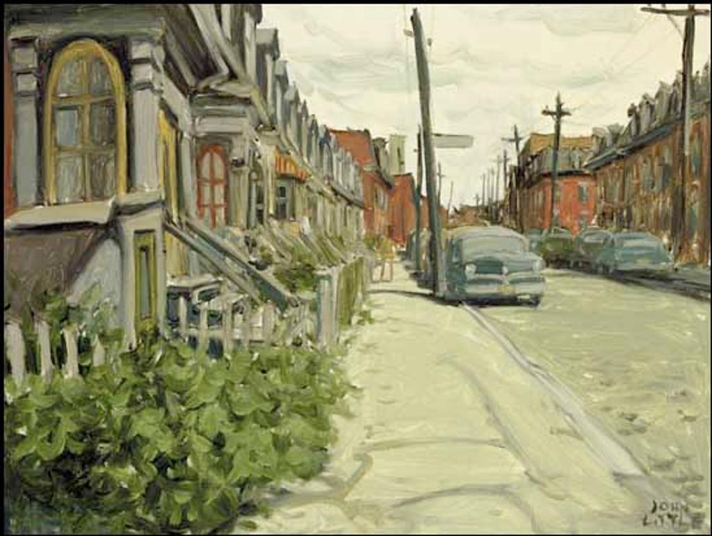 John Geoffrey Caruthers Little (1928-2024) - Summer, rue Fulford, St-Henri, Montreal; Jacques Cartier in St-Henri, Montreal