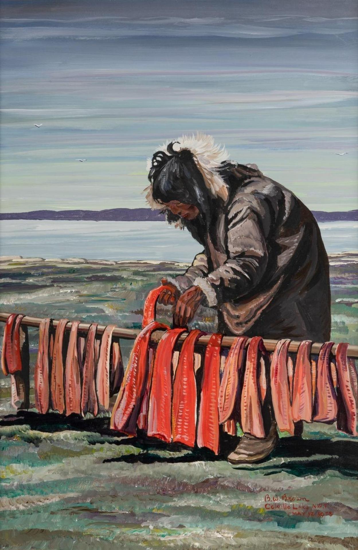 Bern Will Brown (1920-2014) - Drying Salmon