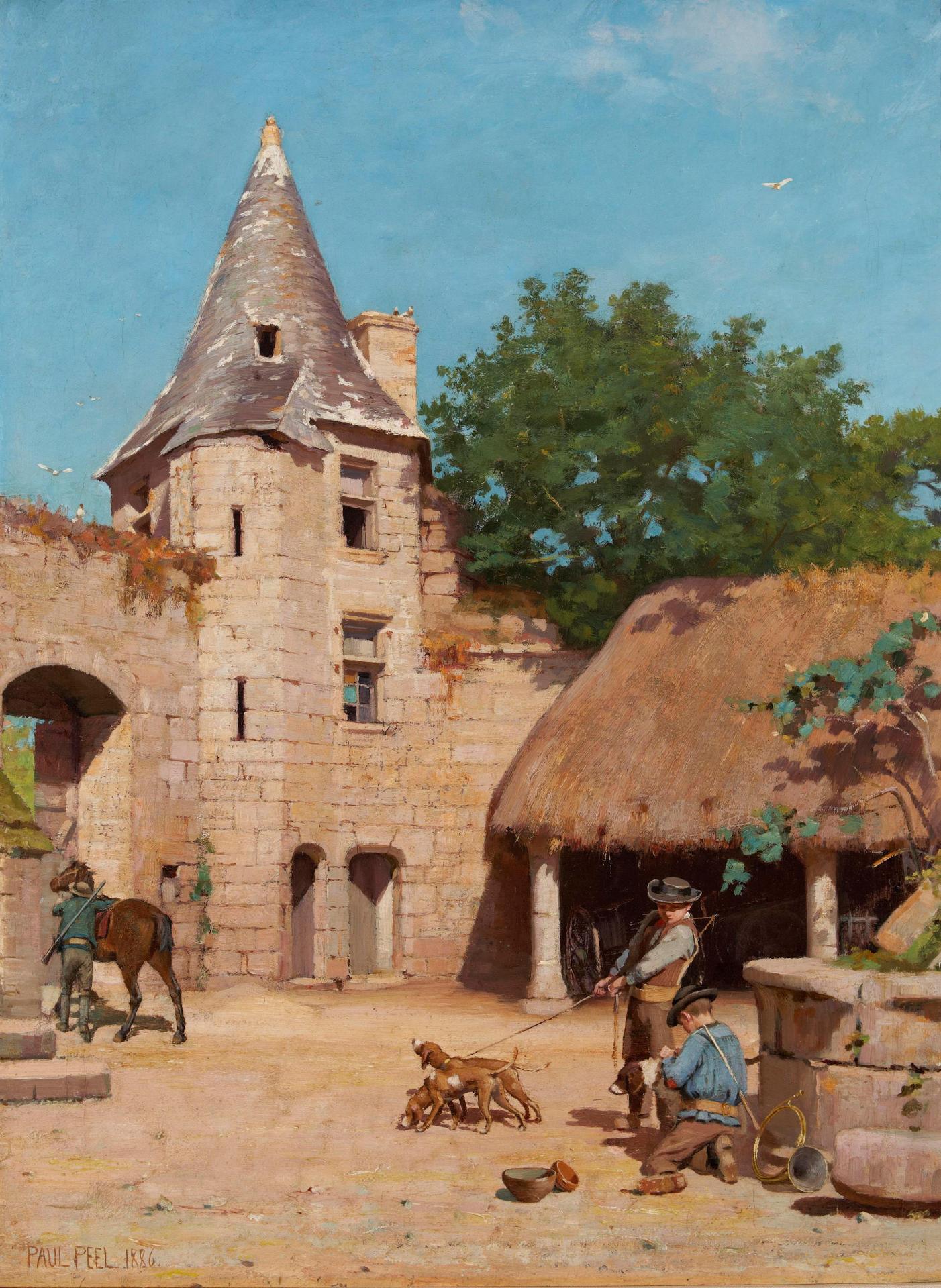 Paul Peel (1860-1892) - Getting ready for the hunt