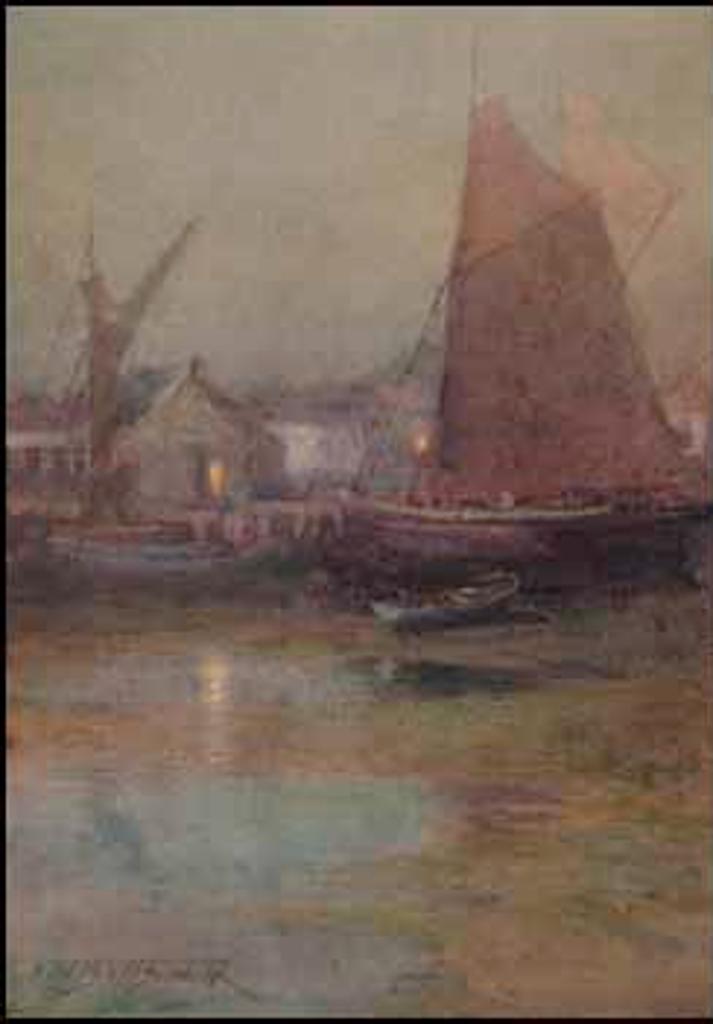 Frederic Martlett Bell-Smith (1846-1923) - Twilight, Low Tide on the Thames