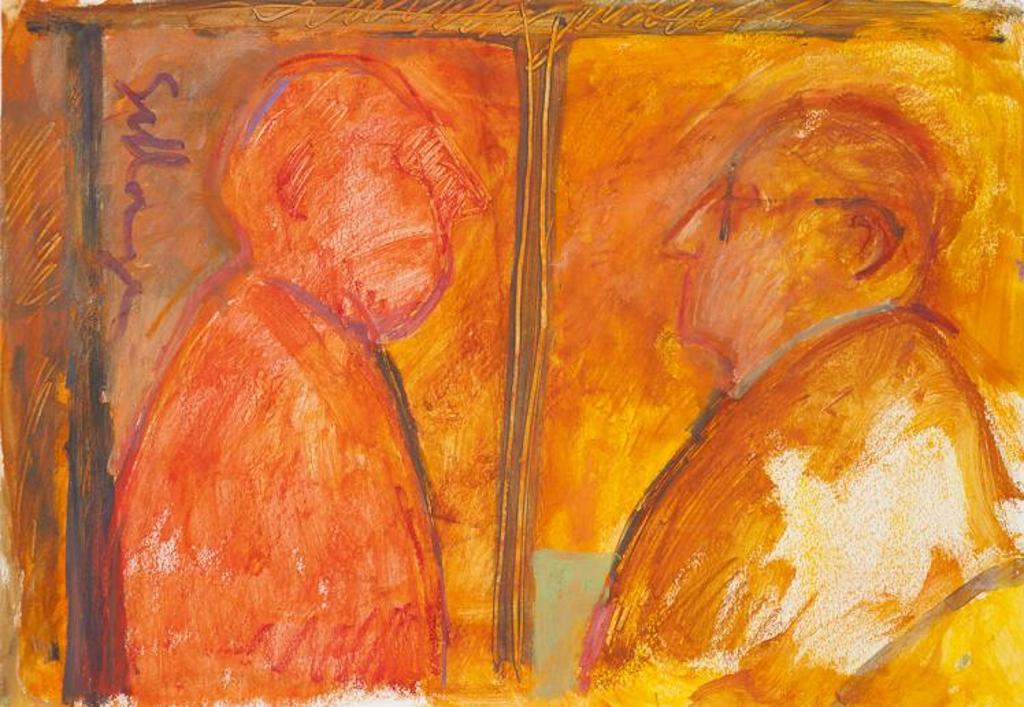 Soozi Schlanger (1953) - Untitled - Two Men in Profile