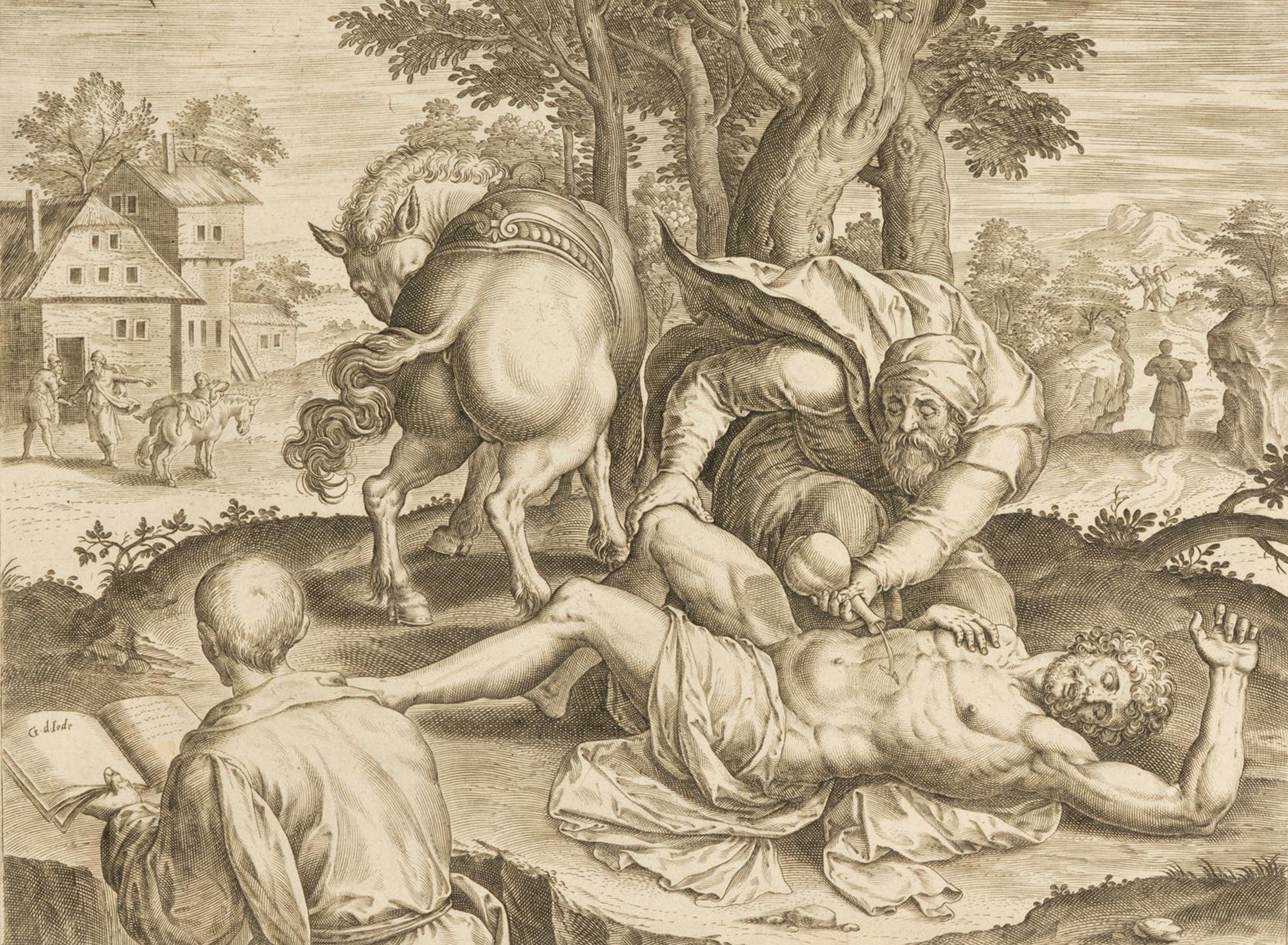 Hans Collaert Ii (1561-1620) - The Parable of the Good Samaritan