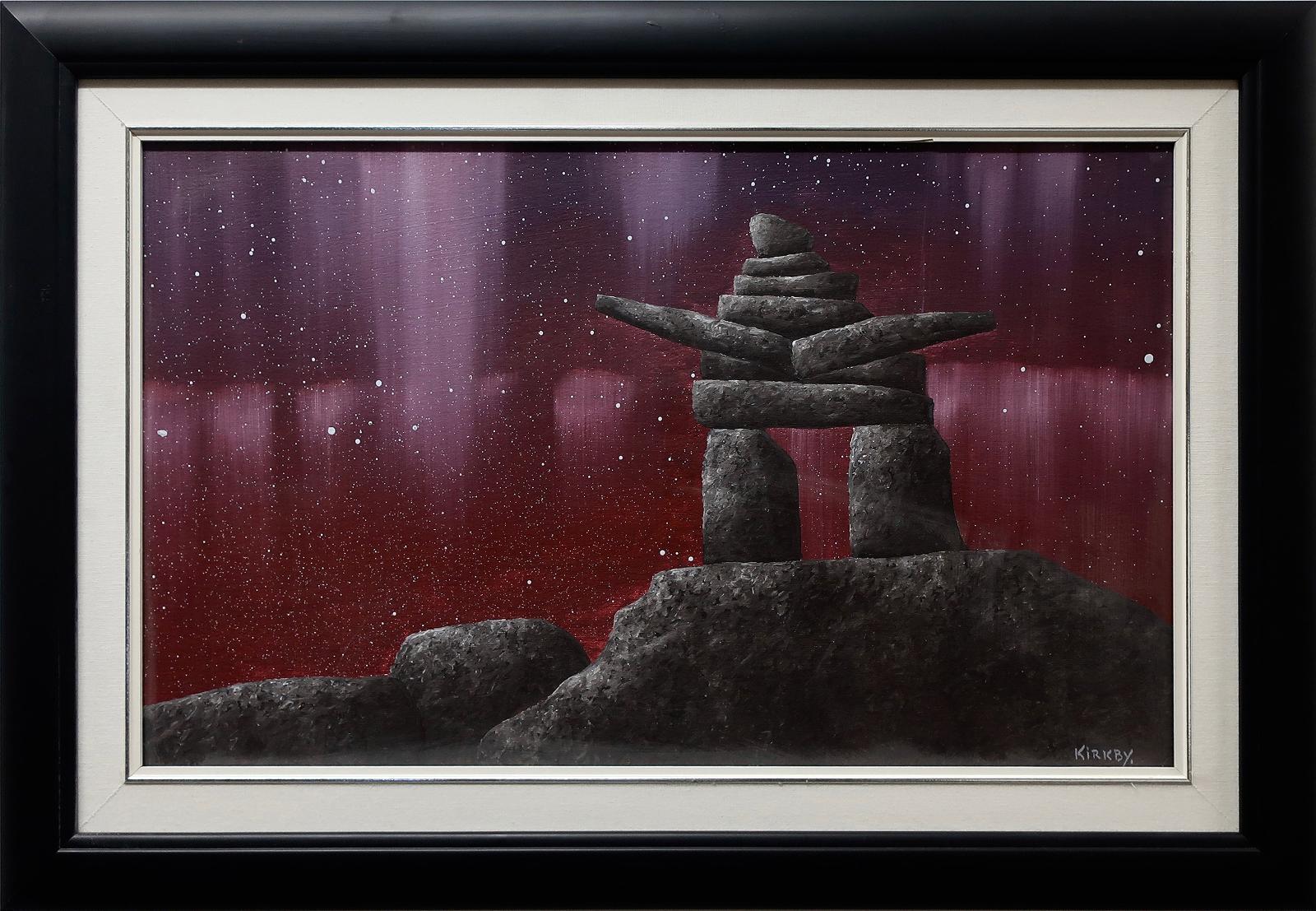 Kenneth (Ken) Michael Kirkby (1940-2023) - Untitled  (Inushuk With Dancing Lights And Snow)