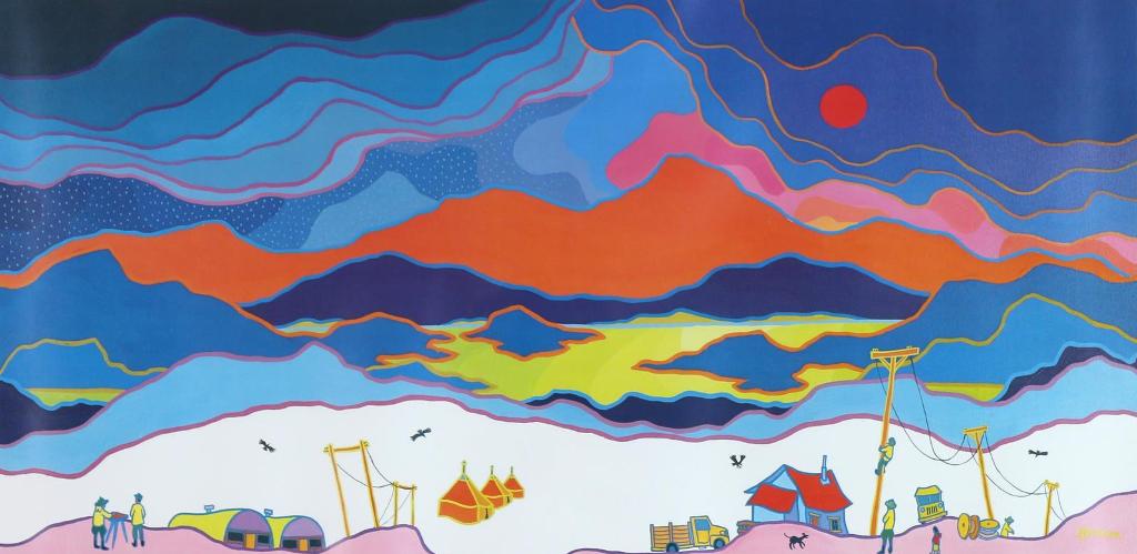 Ted Harrison (1926-2015) - Northern Telegraph; 1983